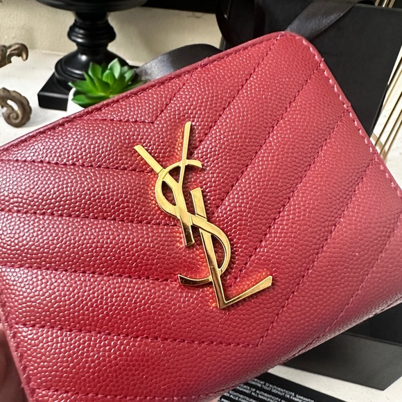 SOLD - 💎AUTH Saint Laurent YSL CASSANDRE ZIP AROUND WALLET - Picture 12 of 15